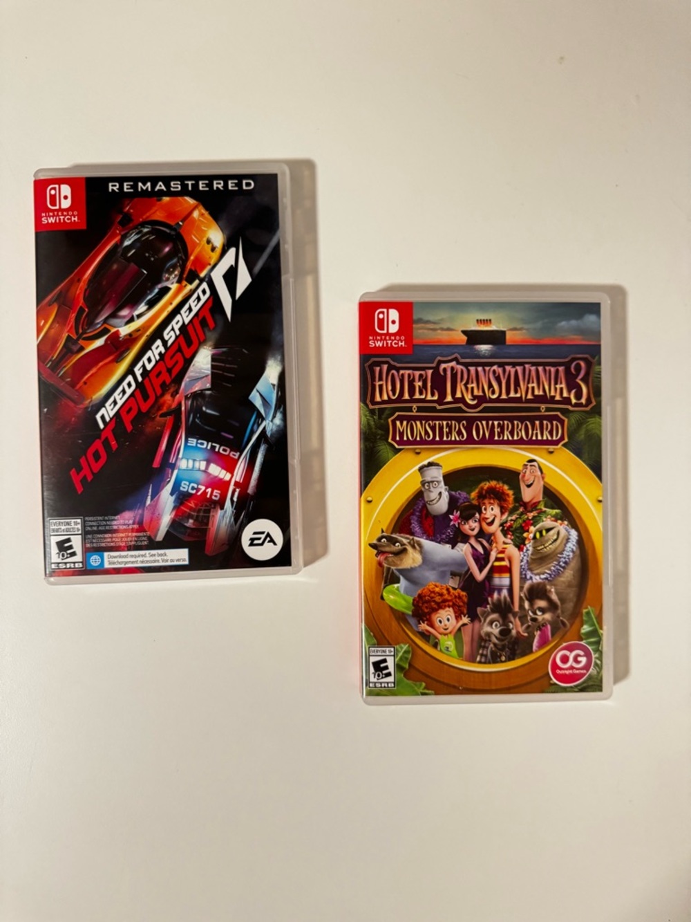 Set of 2 Nintendo Switch Games - Need for Speed & Hotel Transylvania